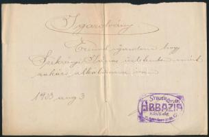 cca 1900-1930 4 db éttermi és kávéházi munkáltatói igazolás borfiú, borász, mosogató részére