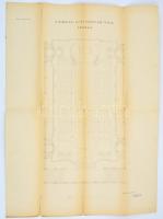 1866 A Dobsinai úf ev. templom terve. Benkó Károly építész által jegyezve. 47x66 cm hajtásnyomokkal. / Plan of the Dobsina church