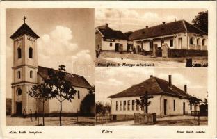 1940 Kács, Római katolikus templom és iskola, községháza, Hangya szövetkezet üzlete és saját kiadása