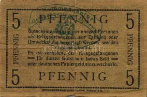 Német Birodalom/Császárság/Döberitz hadifogolytábor DN 5Pf T:III