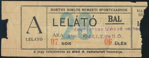 1944 Horthy Miklós Nemzeti Sportcsarnok birkózó verseny lelátó belépőjegy