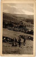 Ágyufedezék a montenegrói hegyekben, Érdekes Újság kiadása / WWI Hungarian military, cannon shelter in the Montenegrin mountains