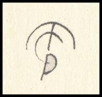 Molnár C. Pál (1894-1981): Telefonos kisasszony.  Kis szériás ofszet, papír, 23x17 cm