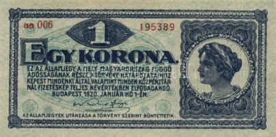 Kis korona tétel 1920. 1K (3x), 10K (4x), 50K (3x), 100K (1x), 500K (1x), 1000K (1x) + 1923. 100.000K (1x) T:I,II,III,III/IV Összesen 14db!