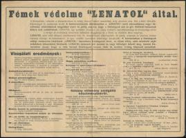 Lenatol fémtisztító kétoldalas ismertető reklámja