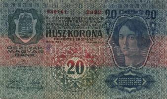 Kis korona tétel 1904-18. 2K (2x) klf, 10K (1x), 20K (9x), 25K (1x) klf bélyegzőkkel! T:II,III,IV Ös...