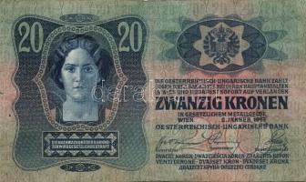 Kis korona tétel 1904-18. 2K (2x) klf, 10K (1x), 20K (9x), 25K (1x) klf bélyegzőkkel! T:II,III,IV Ös...