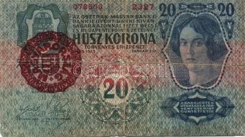 Kis korona tétel 1904-18. 2K (2x) klf, 10K (1x), 20K (9x), 25K (1x) klf bélyegzőkkel! T:II,III,IV Ös...