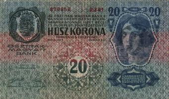 Kis korona tétel 1904-18. 2K (2x) klf, 10K (1x), 20K (9x), 25K (1x) klf bélyegzőkkel! T:II,III,IV Ös...