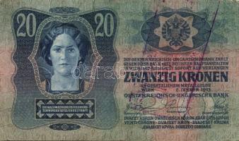 Kis korona tétel 1904-18. 2K (2x) klf, 10K (1x), 20K (9x), 25K (1x) klf bélyegzőkkel! T:II,III,IV Ös...