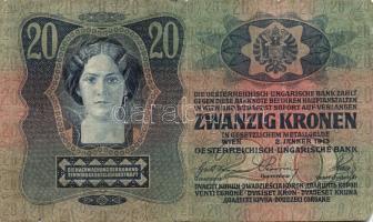 Kis korona tétel 1904-18. 2K (2x) klf, 10K (1x), 20K (9x), 25K (1x) klf bélyegzőkkel! T:II,III,IV Ös...