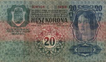 Kis korona tétel 1904-18. 2K (2x) klf, 10K (1x), 20K (9x), 25K (1x) klf bélyegzőkkel! T:II,III,IV Ös...