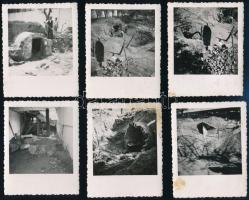 cca 1945 II. világháború alatt lebombázott azonosítatlan pályaudvar, benne ép víztoronnyal. 29 db fo...