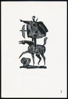 Magyar kisgrafika 1974. Mappa. 12 db ex libris és kisgrafika, kettő kivételével (Kondor Lajos, Rozan...