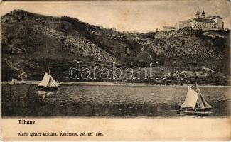 Tihany, vitorlások, apátság. Mérei Ignácz 248. 1905.