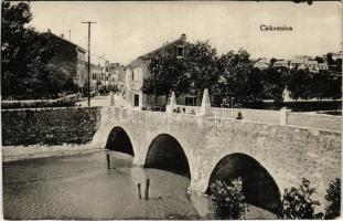 Crikvenica, Cirkvenica; kőhíd / stone bridge (vágott / cut)