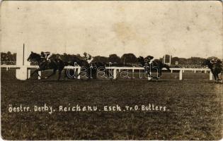 1918 Öesterr. Derby Reichenv. Esch. Tr. 0. Butters / horse race. photo