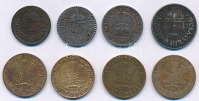 1940. 2f-50f (4xklf) + 1946-1950. 20f Cu-Zn (4xklf) T:2-