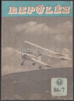 1986 Az MHSZ Repülés újság 7. száma + Avia B.534 modell ismertetője