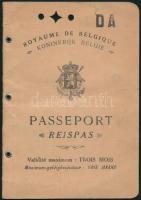 1938 Belga Királyság által kiállított fényképes útlevél, Fülöp-szigeteki bélyegzéssel / Belgian passport