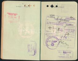 1938 Belga Királyság által kiállított fényképes útlevél, Fülöp-szigeteki bélyegzéssel / Belgian pass...