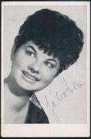 Jákó Vera (1934-1987) előadóművész, nótaénekesnő aláírása az őt ábrázoló képen