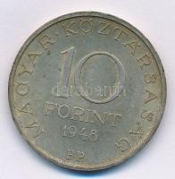 1948. 10Ft Ag "Széchenyi" T:2 patina Adamo EM2