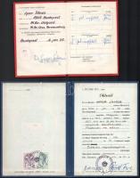 1977-1981 Rendőrtiszti Főiskola leckekönyve és oklevele + marxizmus-leninizmus tanulmányi könyv