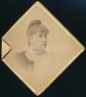 cca 1890 Goszleth négyzet alakú vizitkártya 10x10 cm