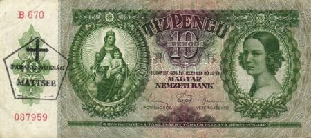 1930-41. 10P, 20P, 50P, 100P mindegyik hamis "Parancsnokság Mattsee" bélyegzővel T:II