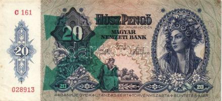 1930. 20P + 1941. 20P mindkettő zöld nyilaskeresztes fny-sal T:II,III/IV