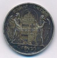 1939. 5P Ag "Horthy balra" T:2 patina, kis ph. Adamo P8.2