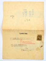 cca 1930 Öregdiák találkozó mutatványpéldány, részben irredenta szöveggel, díszes florális-népies il...