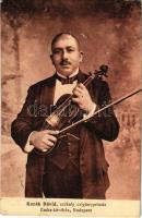 1914 Budapest VII. Az Emke kávéház székely cigányprímása, Kozák Dávid