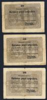 1848-49. "Kossuth-bankók" kis tétel 30kr (5x), 15kr (1x), 1Ft (1x), 5Ft (2x) színvariánsok, 10Ft (1x) T:II,III,III/IV Összesen 10db!