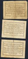 1848-49. "Kossuth-bankók" kis tétel 30kr (5x), 15kr (1x), 1Ft (1x), 5Ft (2x) színvariánsok...