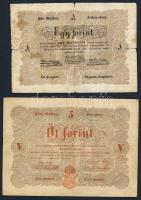 1848-49. "Kossuth-bankók" kis tétel 30kr (5x), 15kr (1x), 1Ft (1x), 5Ft (2x) színvariánsok...