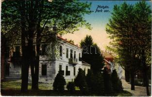 1916 Pöstyén, Pistyan, Piestany; Park sor / street view (EK)