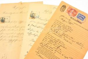 cca 1883-1927 10 db vegyes okmánybélyeges irat