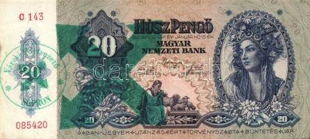 1930-41. 10P, 20P, 50P, 100P zöld "Városi Pártvezető-Sopron" bélyegzővel + zöld nyilaskere...