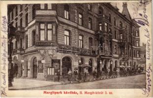 1908 Budapest II. Margitpark kávéház a Margit körút 3. sz. alatt. Bíró Pál 719. (EK)