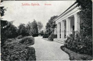 1909 Szőlősgyörök, Szöllös-Györök; Gr. Jankovics-kastély, László-tanya, veranda