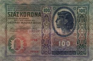 1902-14. 50K (1x), 100K (1x), 1000K (3x) mindegyik klf bélyegzőkkel vagy fny-sal T:II,II/III