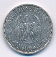 Német Harmadik Birodalom 1935A 5M Ag "Náci hatalom első évfordulója" T:2- German Third Rei...