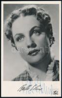 Bulla Elma (1913-1980) színésznő aláírása az őt ábrázoló képen