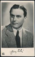 Nagy István (1909-1976) színész aláírása az őt ábrázoló kép hátoldalán