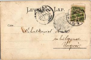 1904 Budapest VIII. A Magyar Aëro-klub első ballonja a felszállás pillanatában a Tattersall téren, K...