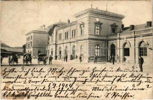 1904 Pozsony, Pressburg, Bratislava; Főpályaudvar, vasútállomás / railway station (r)