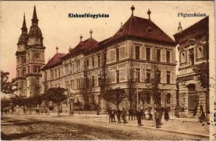 1920 Kiskunfélegyháza, Főgimnázium, Kölcsönkönyvtár, Royko B. üzlete. Vasúti Levelezőlapárusítás 390. (EK)