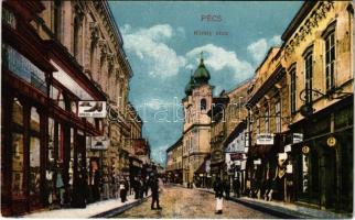 Pécs, Király utca, Spiegel József üzlete. Vasúti Levelezőlapárusítás 8737. - 1917.